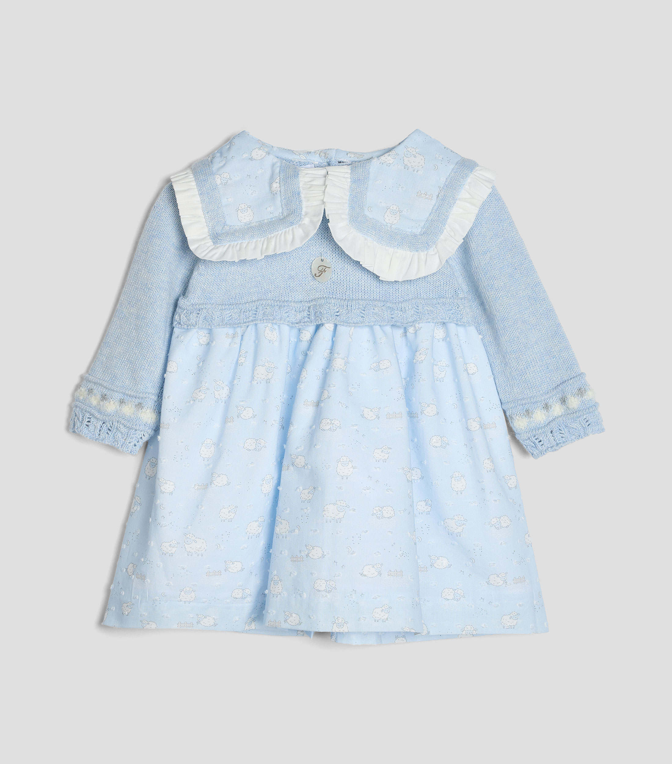 Vestido manga larga estampado Bebé